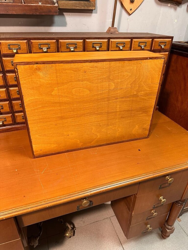 Ahşap vintage ecza dolabı - 6