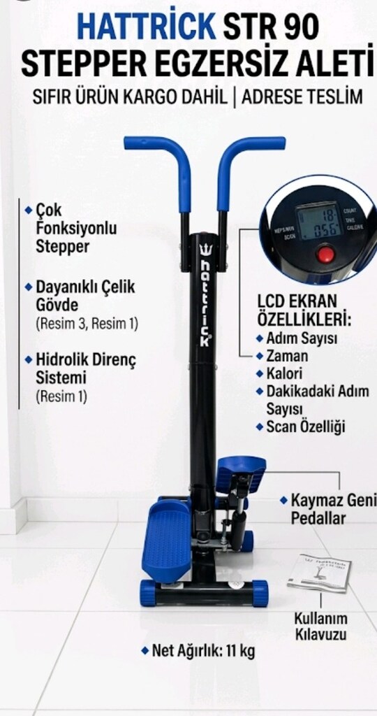 HATTRİCK STR 90 STEPPER - SIFIR ÜRÜN - ADRESE TESLİM - 4