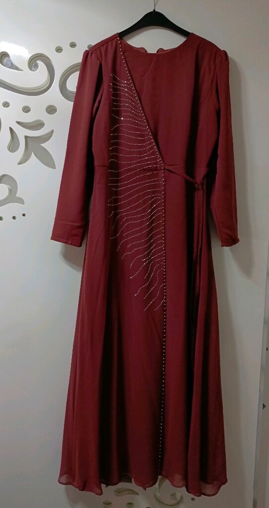 Şifon abiye elbise - 8