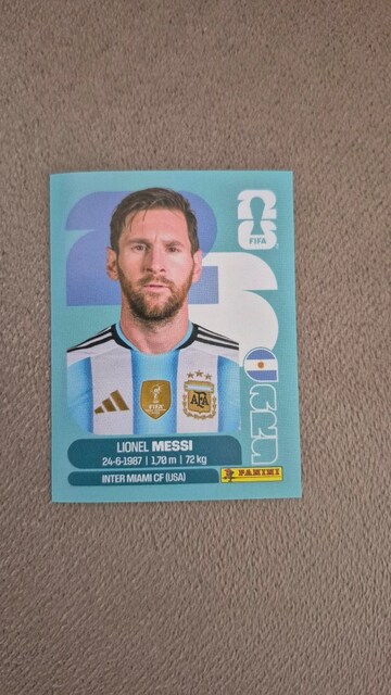 Messi 2026 Dünya Kupası panini albümü kartı