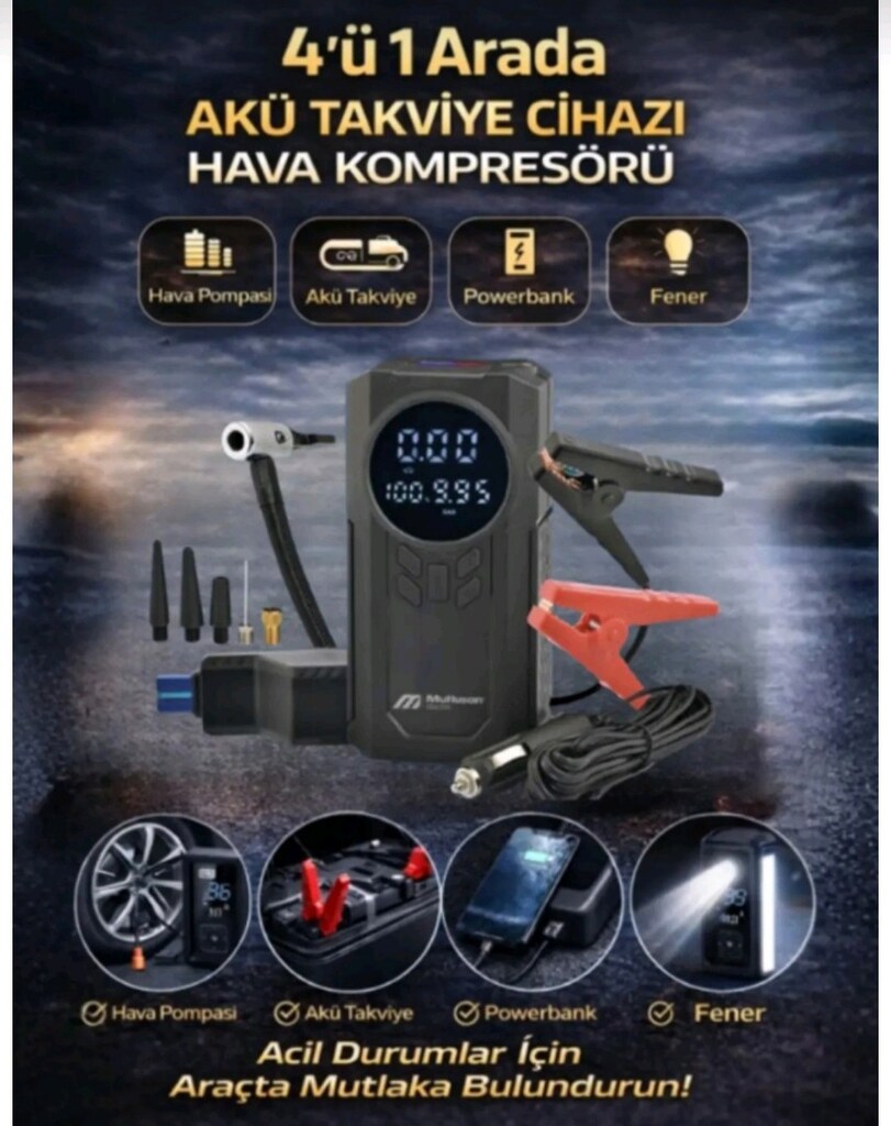 mutlusan 4ü 1 arada akü takviye cihazı - 5