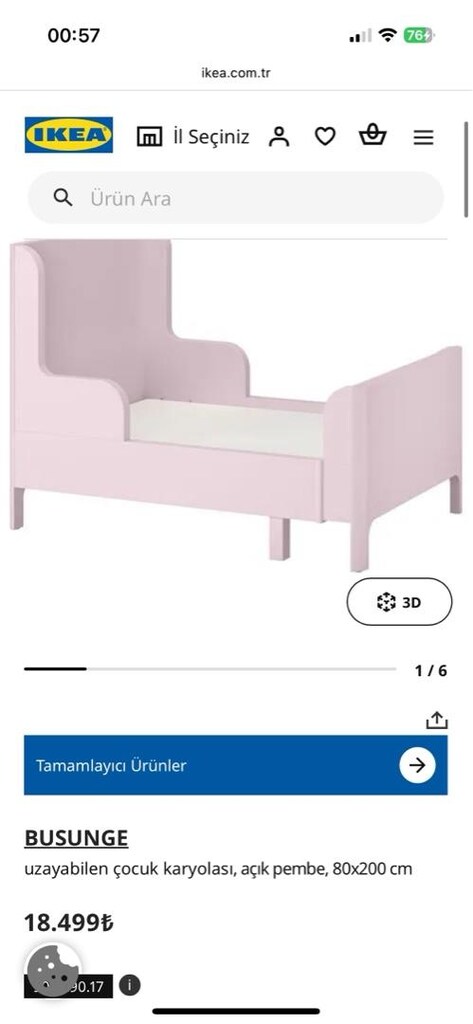 IKEA BUSUNGE ÇOCUK UZAYAN YATAK - 8