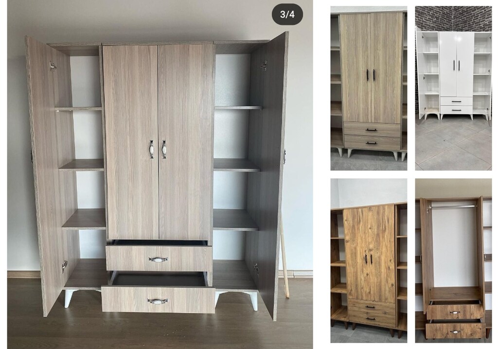 4 kapaklı elbise dolabı lbdvsdxqlz - 5