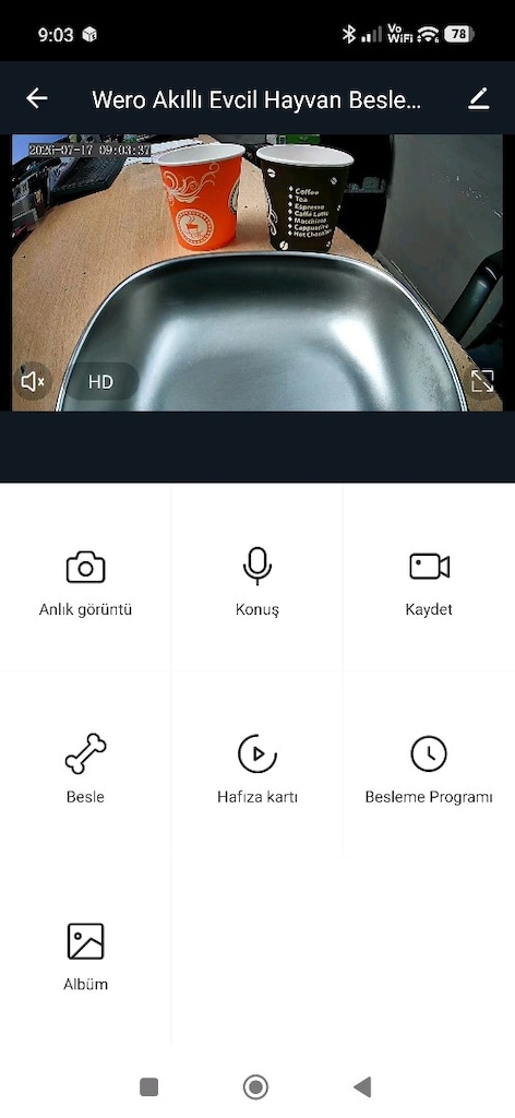 wero tech otomatik mama kabı 1080p kameralı - 6