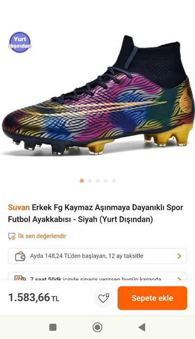 39 numara futbol kramponu