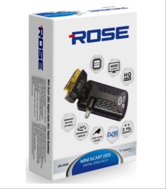 ROSE DR-5040 MİNİ SD SCART Girişli Receiver