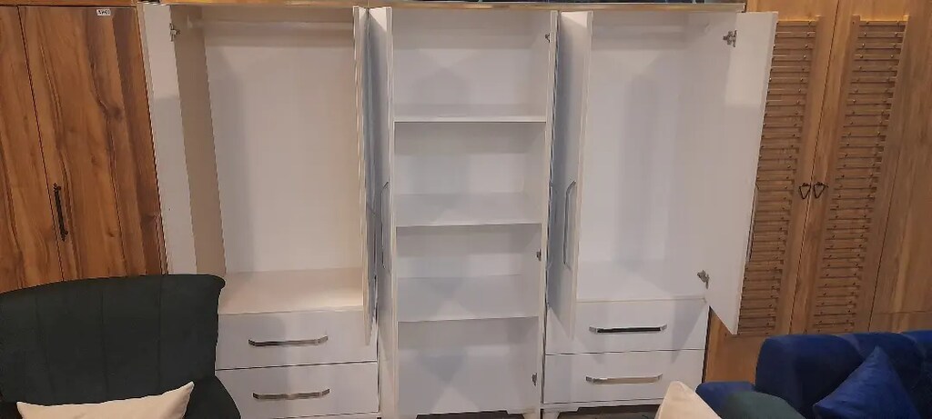Sıfır 6 kapılı gardolap elbise dolabı - 6