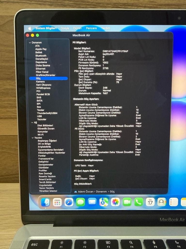 MacBook Air / M1 / 13 inç / 8 GB Ram / 256 GB Ssd - 3