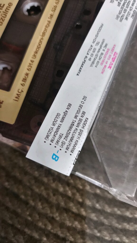 Ali Tekintüre Benim İçin Üzülme Elenor Plak Kaset - 4