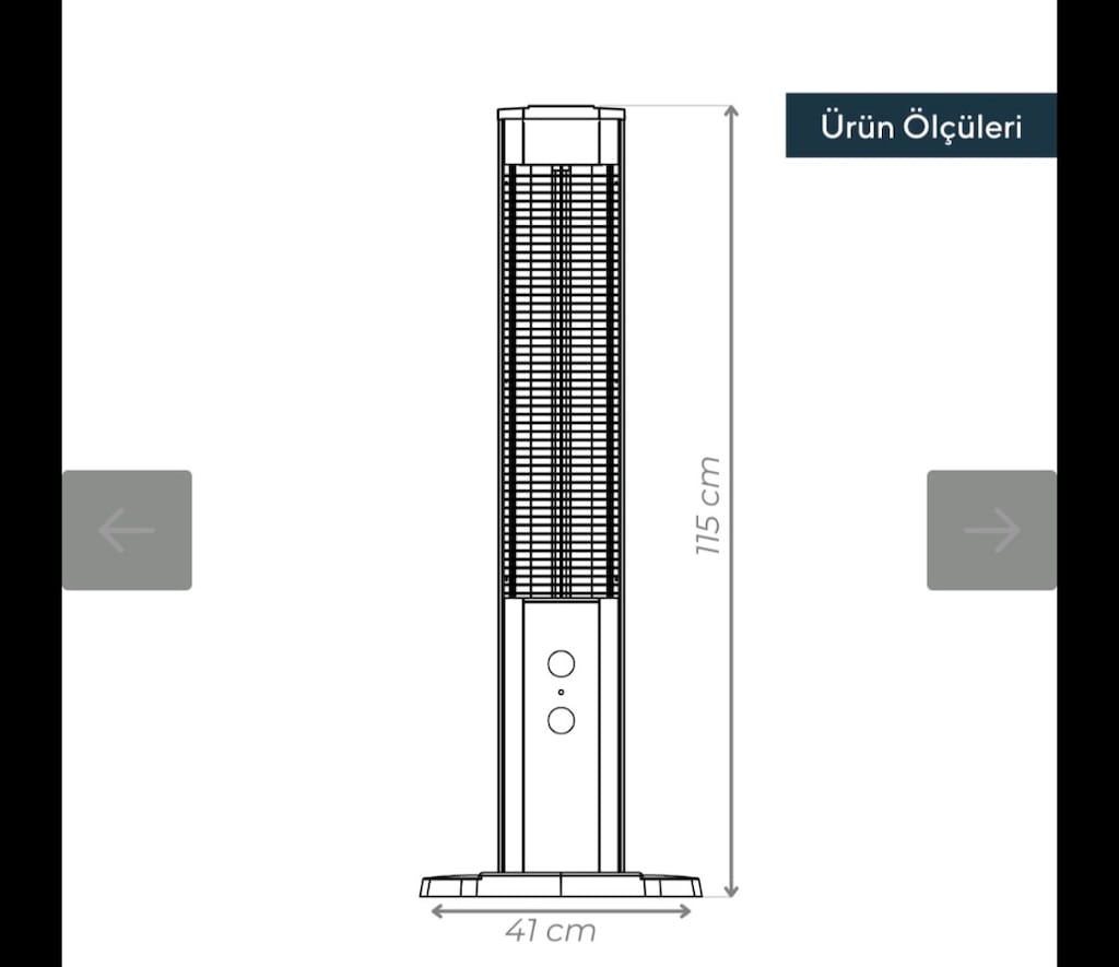 Kumtel Siyah Kule Tipi Isıtıcı - 5
