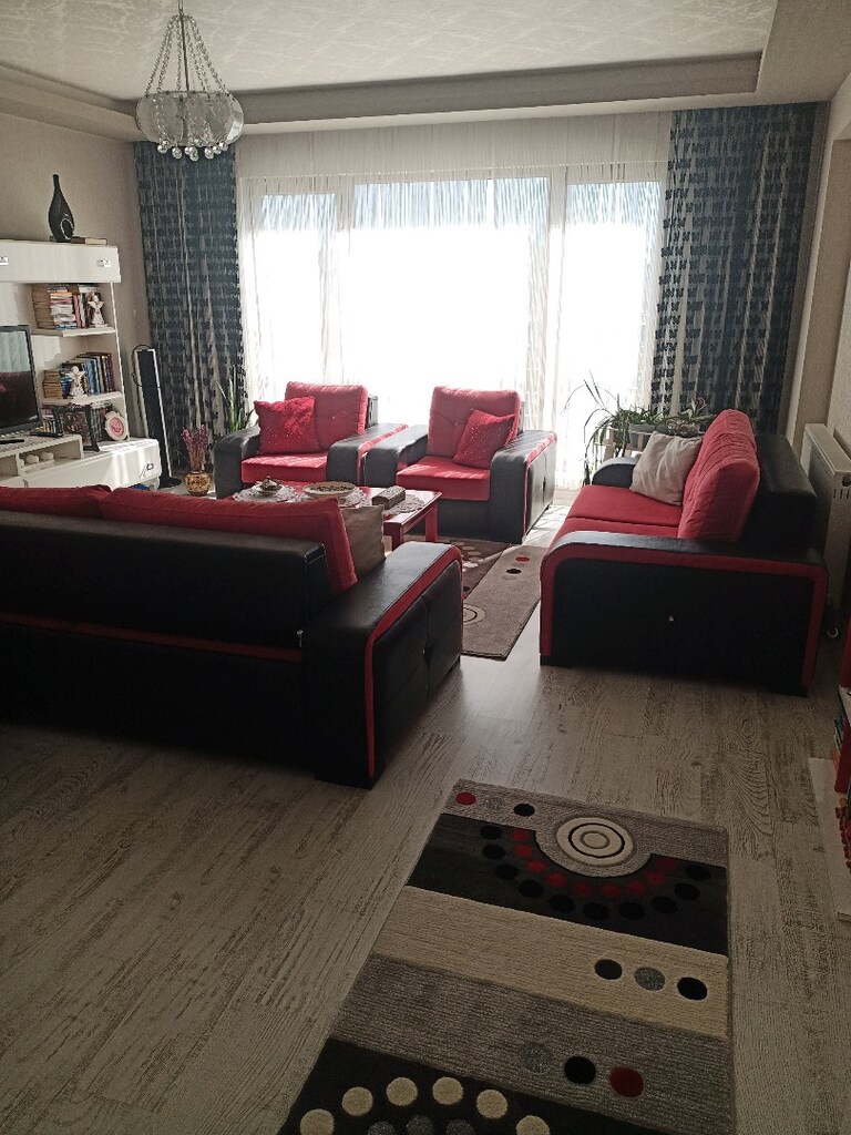3+2+1+1 nar çiçeği renginde koltuk takımı sehpa hediye - 6