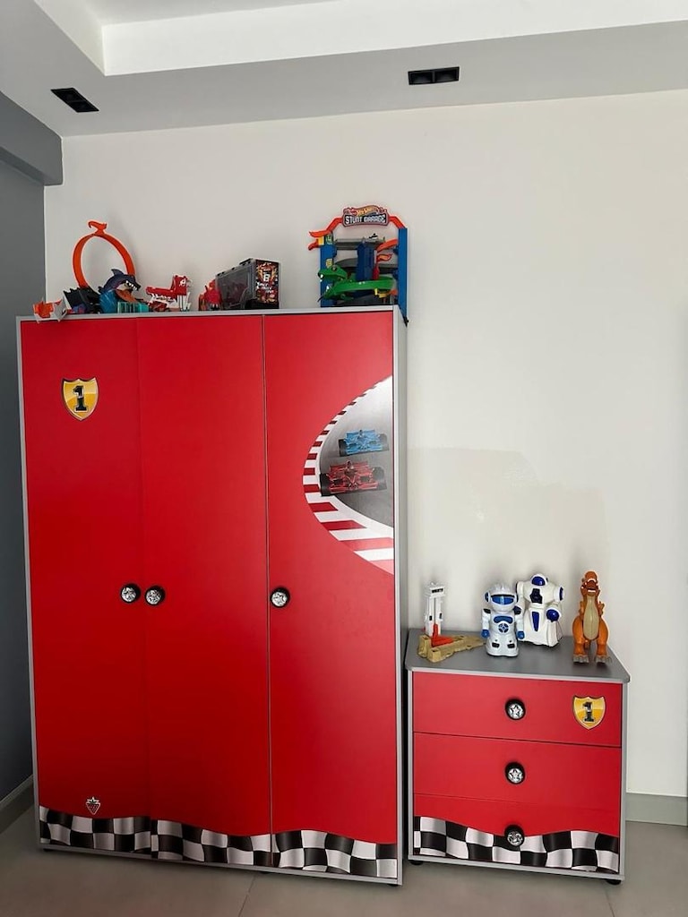 ÇİLEK ARABALI ÇOCUK ODA SI TAKIMI SET - 3