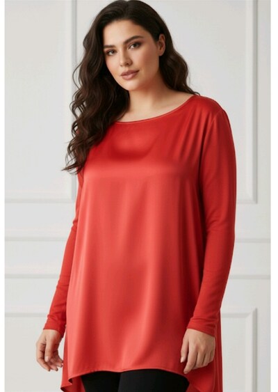 MANGO Oversize harika kırmızı saten bluz Violetta M L