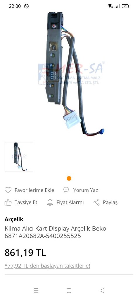 LG Beko klima algılama gözü - 5