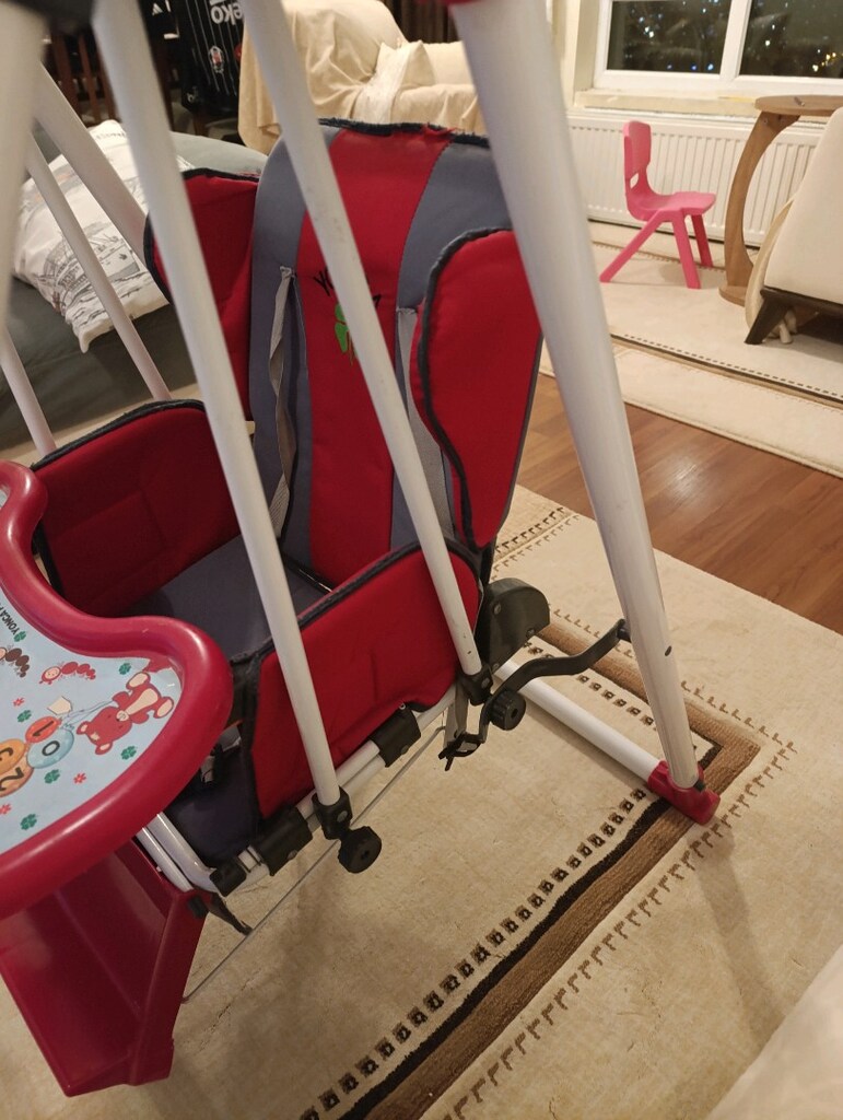Bebek çocuk mama sandalyeli salıncak - 9