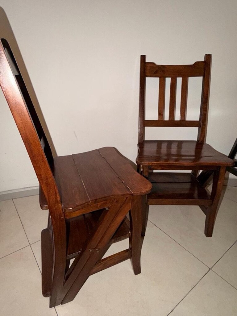 Sandalye ve Merdiven Olarak Kullanılabilen Katlanır Ahşap Tasarım - 6