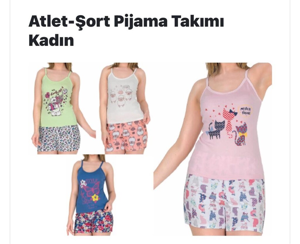Atlet şort pijama Takım Toplu satış toplam 31 Adet - 3