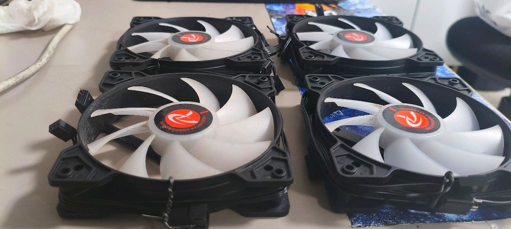 4 ADET. RAJİNTEK. MARKA .KALİTELİ.. 12CM RGB. KASA FANİ. SİFİR AYARNDA - 3
