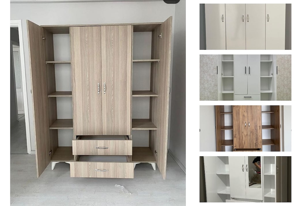 4 kapaklı elbise dolabı uokvybezyr - 3