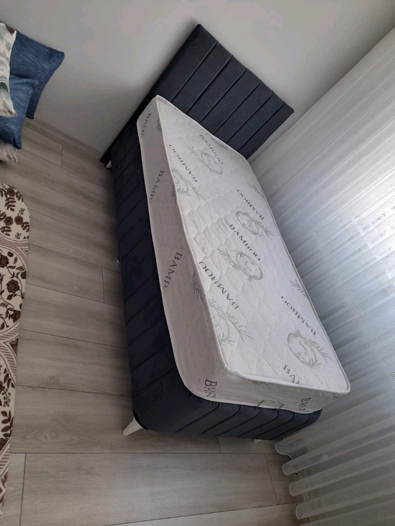 tek kişilik yatak baza başlık 3lü set - 3