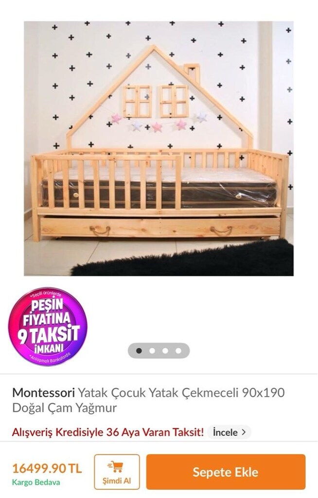 MONTESSOR ÇOCUK YAVRULU DOĞALÇAM YATAK - 3