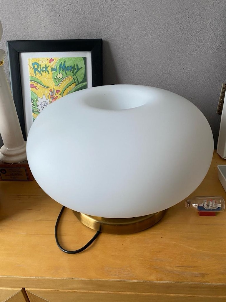 Tepe Home Eliptico Opal Cam Abajur 25x40 – Yeni Gibi, Şık Tasarım
