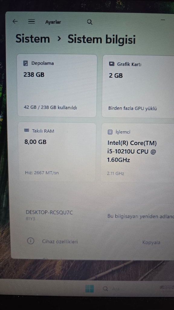 LENOVO 10. NESİL İ5 10210U & 2GB EKRAN KARTLI LAPTOP - 6