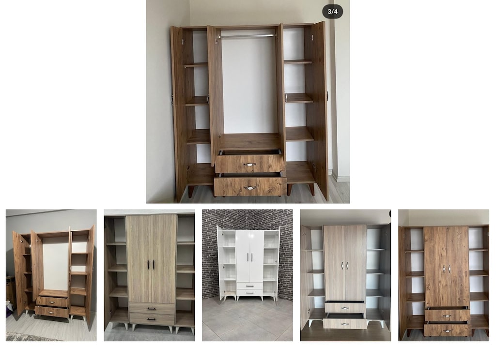 4 kapaklı elbise dolabı rlyqiwyoih - 6
