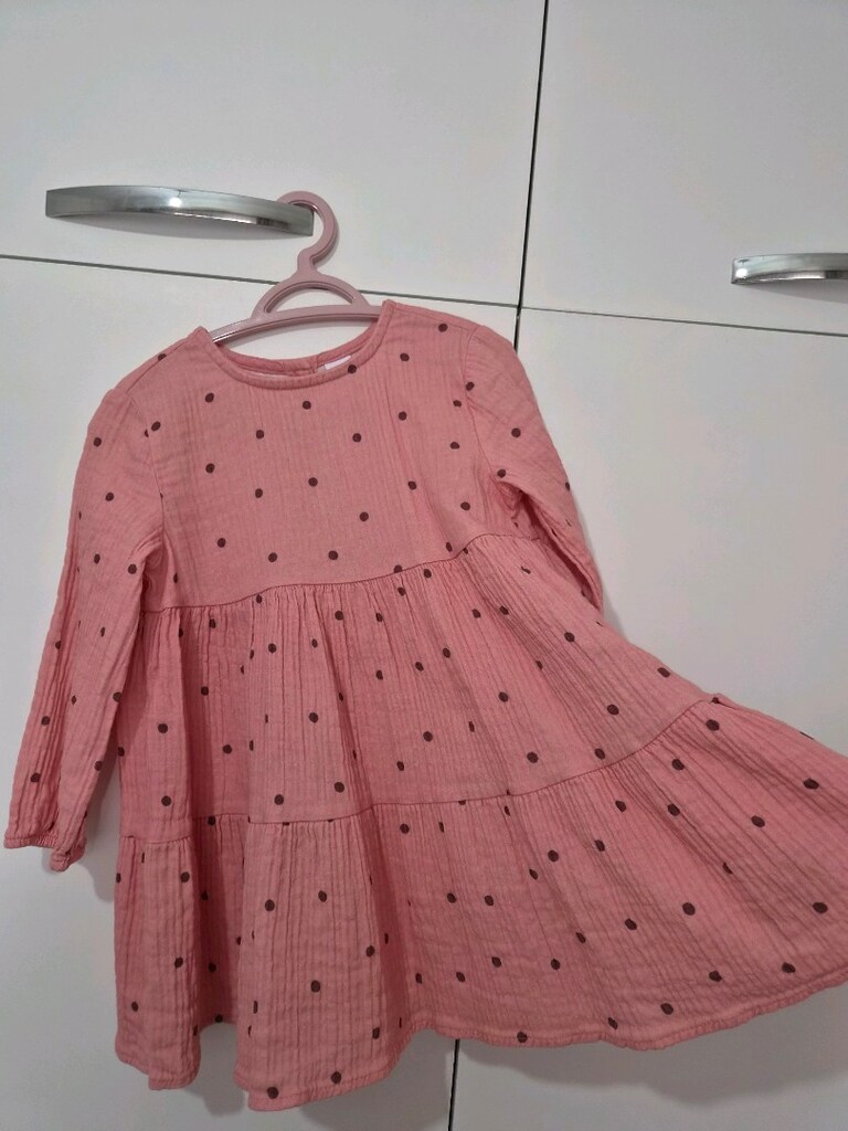 Müslin kumaş çocuk elbise - 5