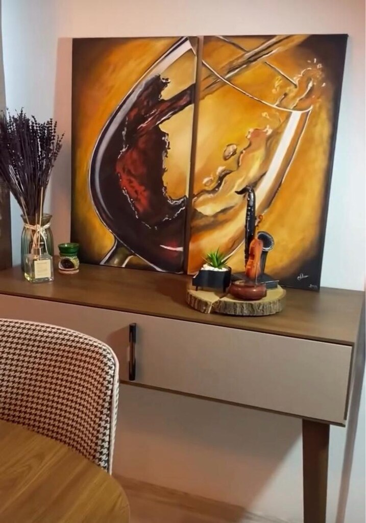 İkili Şarap Kadehi Tablosu - 4