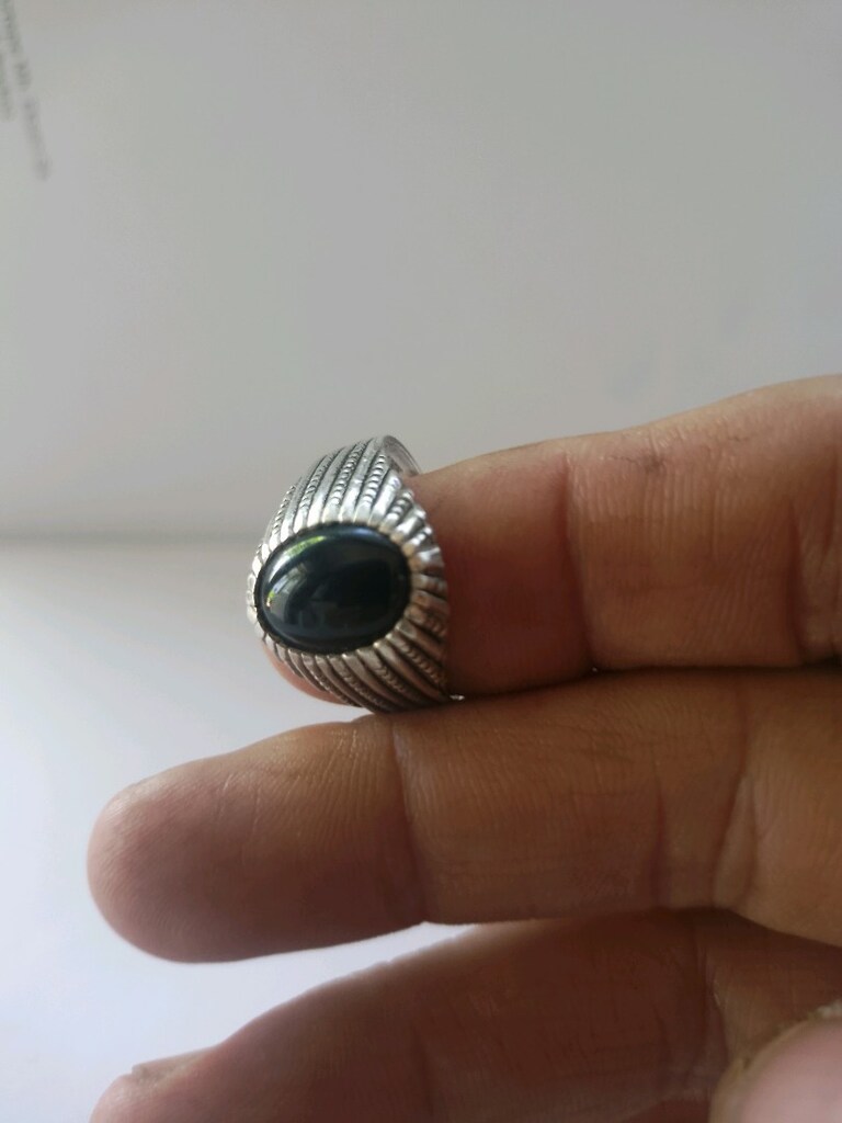 gümüş yüzük siyah taşlı - 13
