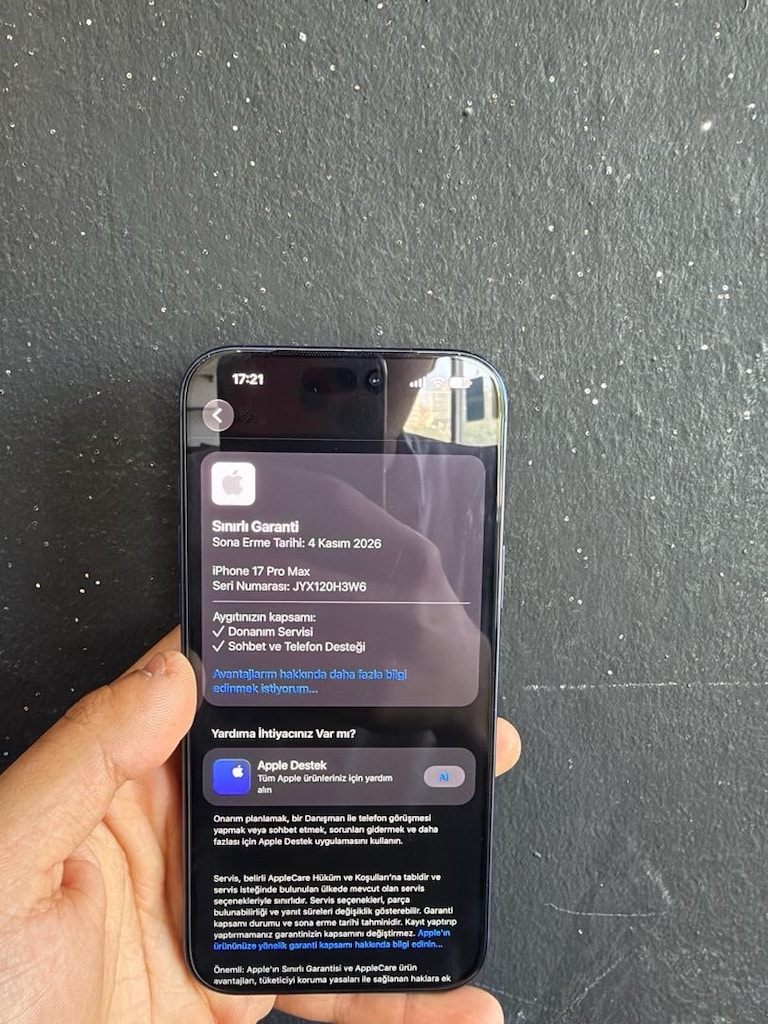 APPLE 17 Pro Max 256 GB YD AÇIK PİL 96 - 7