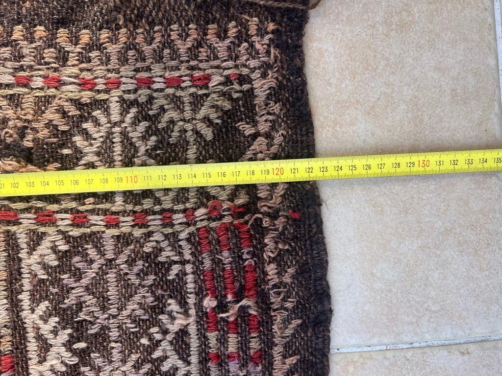 antika yün el dokuma kilim - 3