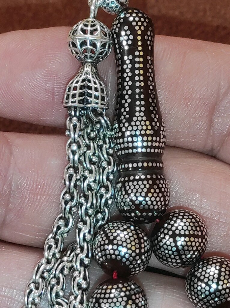 GÜMÜŞ İŞLEMELİ KUKA TESBİH - 9