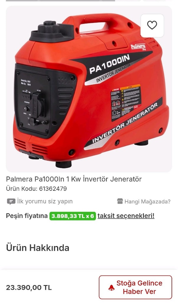 Palmera Pa1000In 1 Kw İnvertör Jeneratör - 3