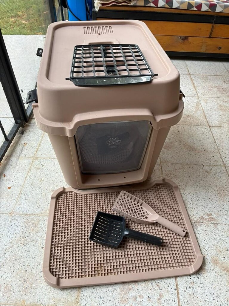 Fonksiyonlu Kapalı Kedi Tuvaleti Kedi- Köpek Taşıma Çantası - 4