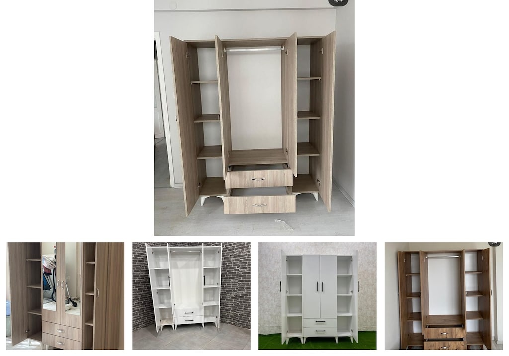 4 kapaklı elbise dolabı awlxpuqqvv - 2