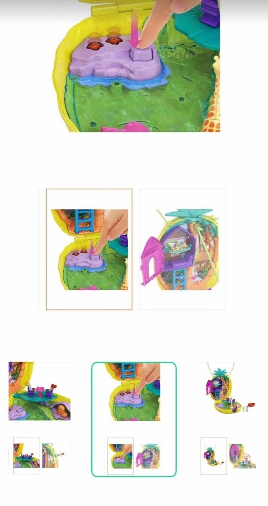 polly pocket sarı ananas çanta gkj63 tropicool pineapple purse - 2