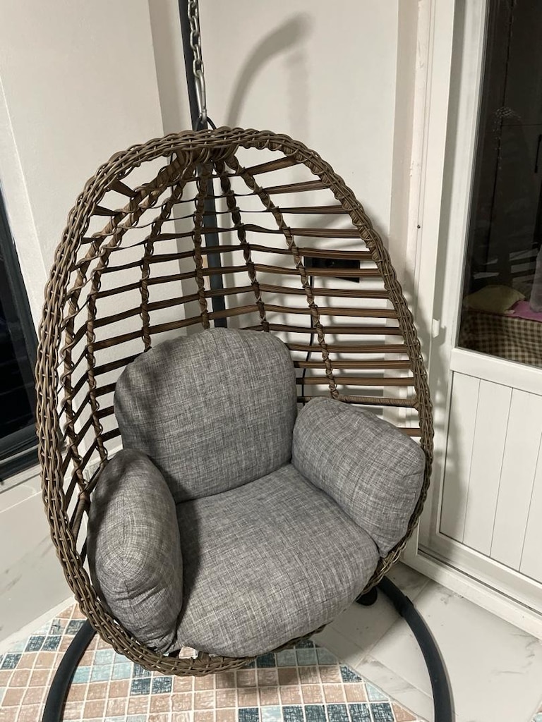 Yumurta Salıncak Tek Kişilik Bahçe/Balkon Salıncağı - Çok Temiz - 2