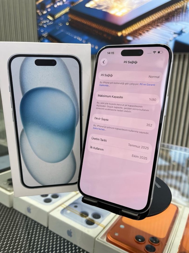 12 AY GARANTİLİ İPHONE 15 256GB FIRSAT CİHAZI! - 8
