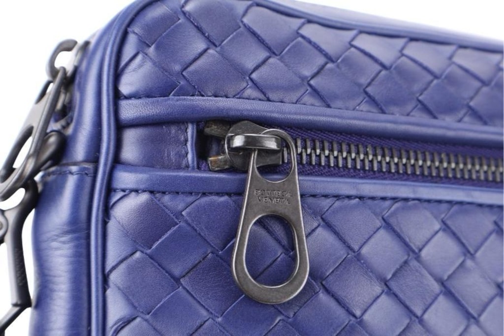 Bottega Veneta Nappa Intrecciato Bileklik Mavi - 10