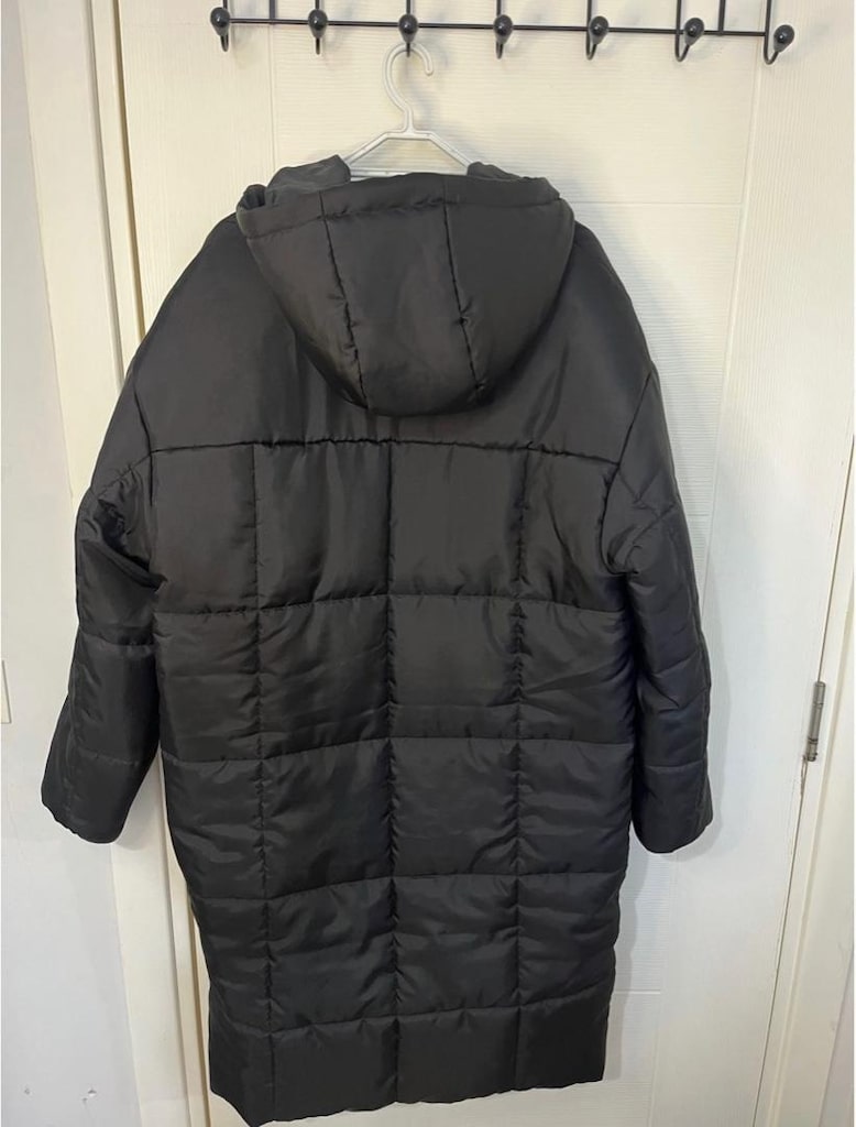 Nike uzun siyah sisme mont S beden Oversize - 5