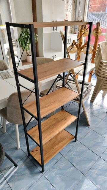 Kitaplık,Kalın Profil, Amaçlı Raf 5 Raf, Mutfak Raf,Banyo,Balkon,Kiler