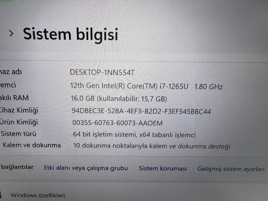 THİNKPAD X1 YOGA İ7 12. NESİL 16 GB RAM 512 NVME DOKUNMATİK - 4
