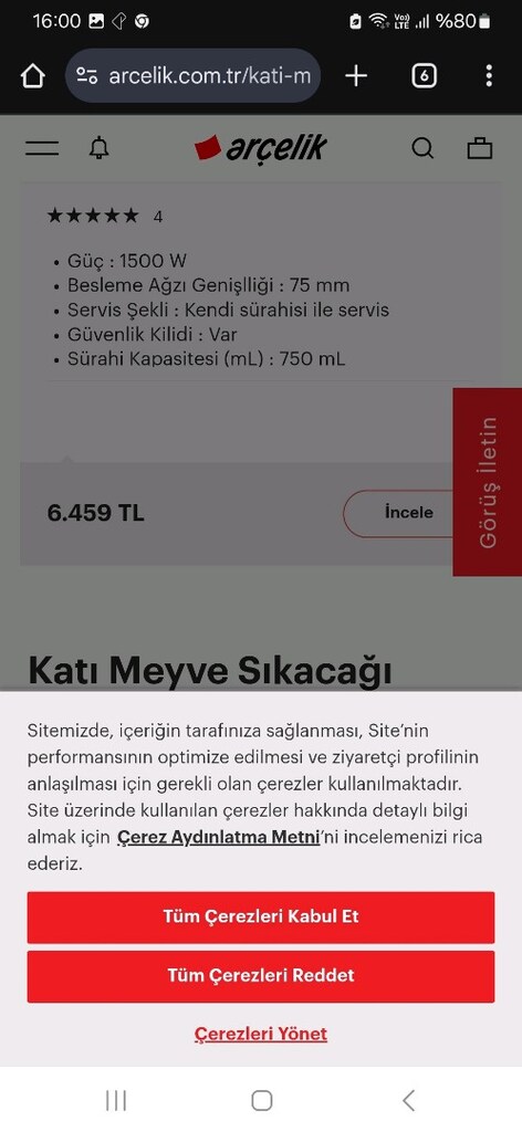 arcelik katımeyve sıkacagı - 2