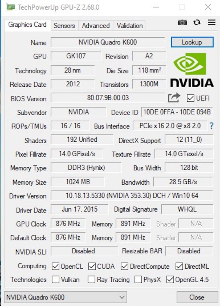 NVIDIA QUADRO K600 1 GB 128 BIT DISPLAYPORT DVI EKRAN KARTI - 4