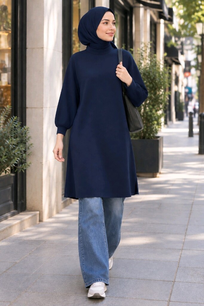 Koyu Lacivert tunik