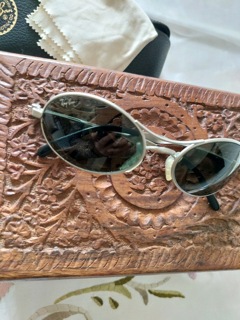 RAYBAN GÜNEŞ GÖZLÜĞÜ ORJINAL GÜMÜŞ CERCEVE ESKI MODEL RETRO VİNTAGE - 2
