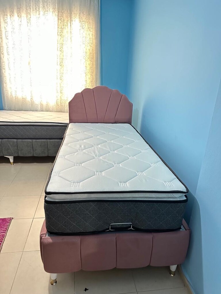 ultra lüks Tek Kisilik baza başlık Petli yatak sıfır ürün ambalajında - 2