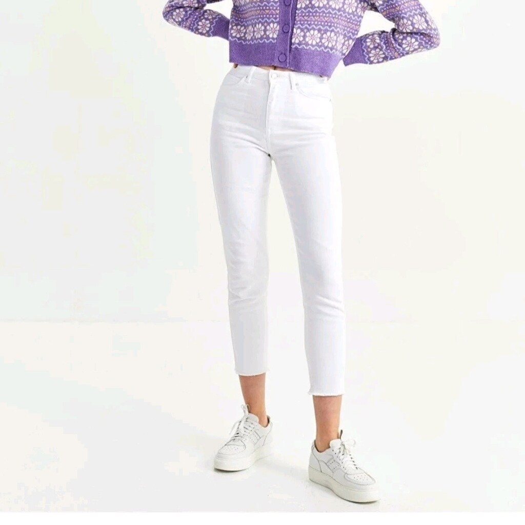 XSIDE YEPYENİ KADIN SLIMMOM BEYAZ JEAN PANTOLON - 3